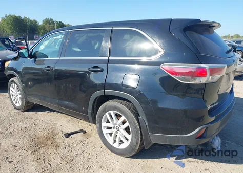 2016 Toyota Highlander Le V6 from USA, damaged, VIN 5TDBKRFH9GS227490